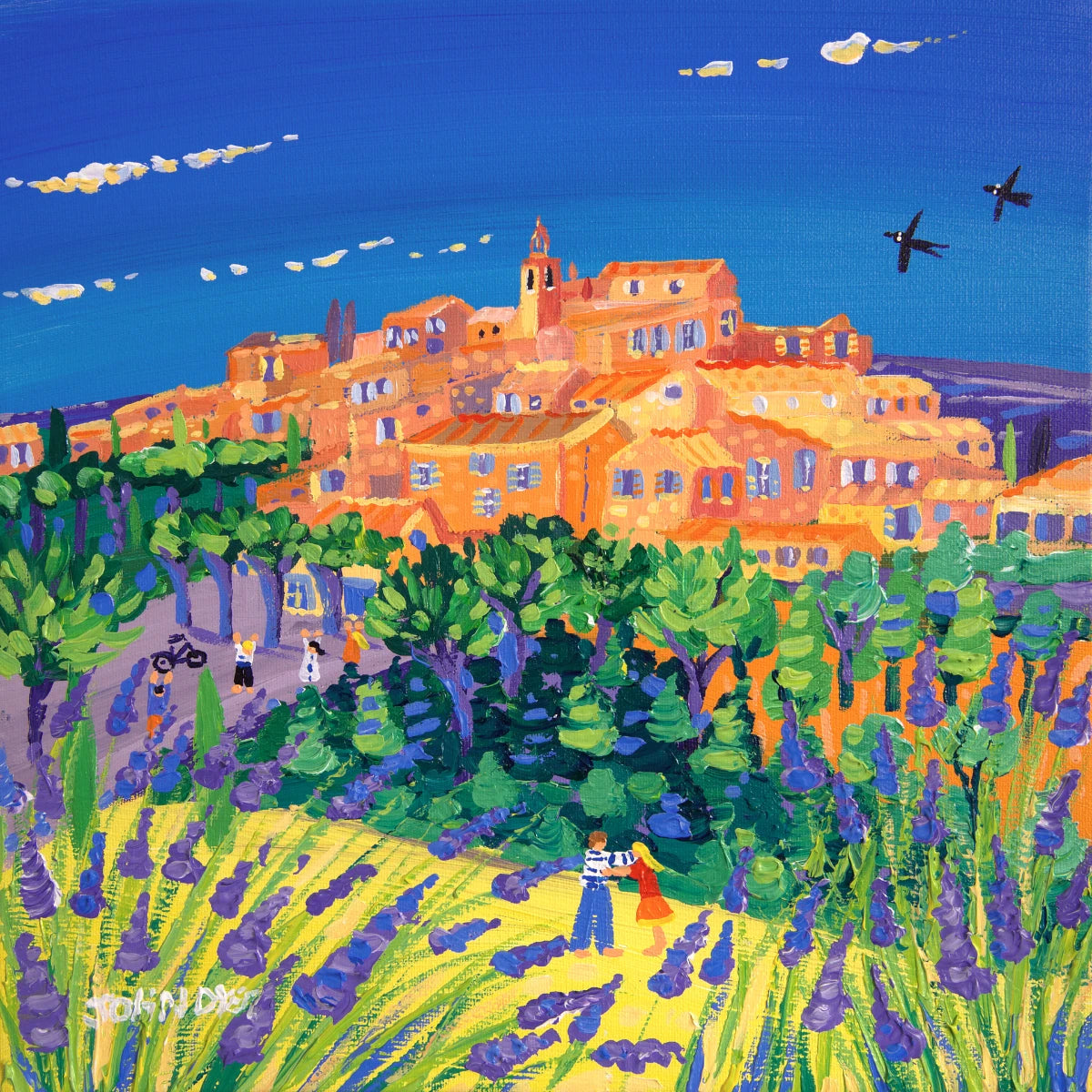 John Dyer Painting. Roussillon Romance, Provence, France John Dyer