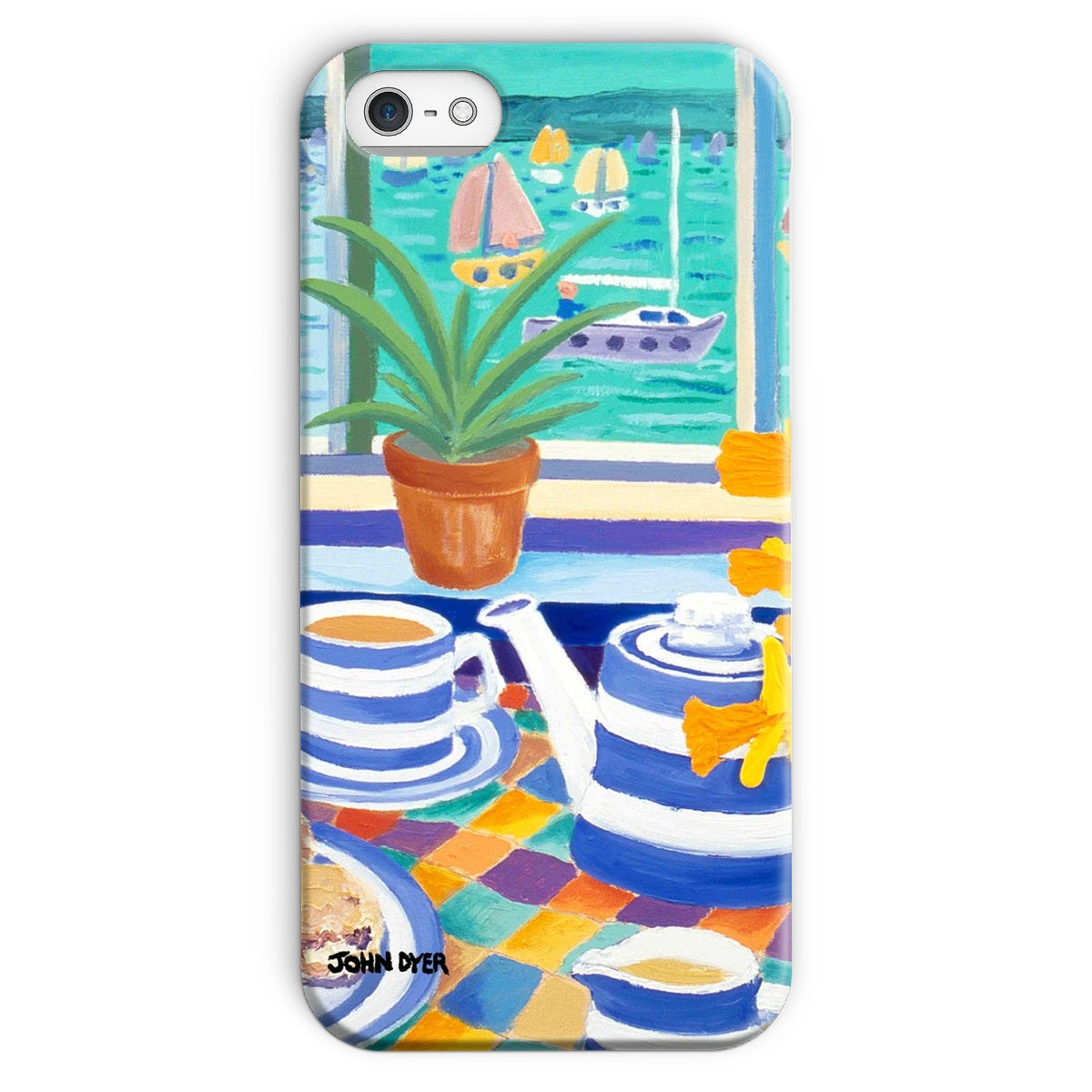 Snap Art Phone Case. Cornishware. Artist John Dyer. Cornwall Art Gallery