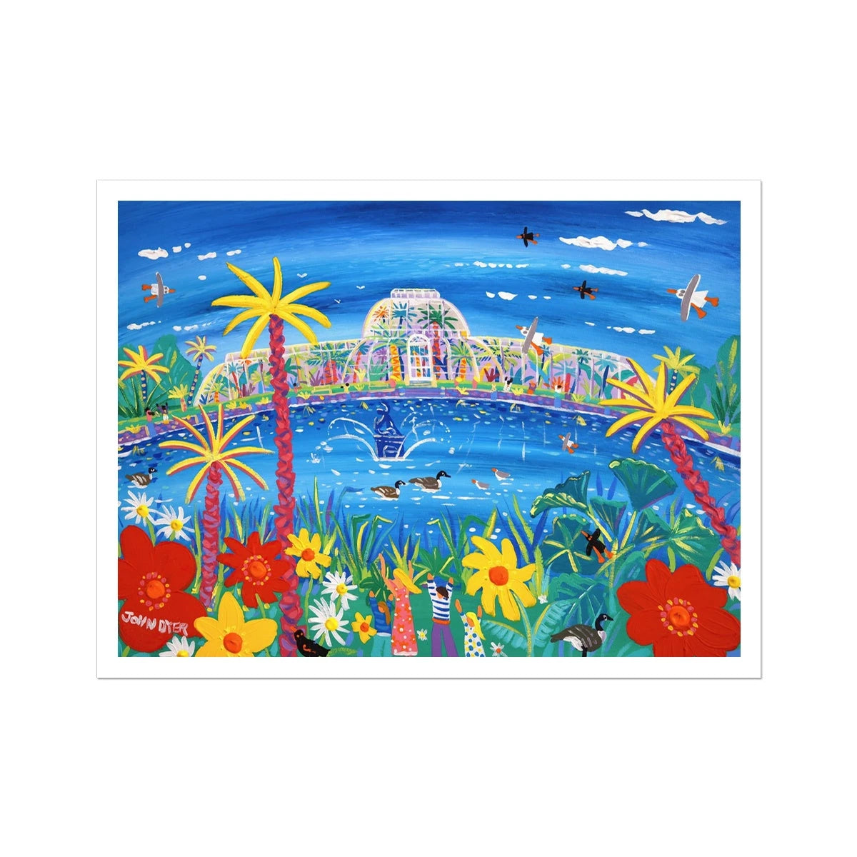 John Dyer Fine Art Print. Open Edition London Art Print. 'A Feast of Flowers, Kew Gardens'. London Art Gallery John Dyer