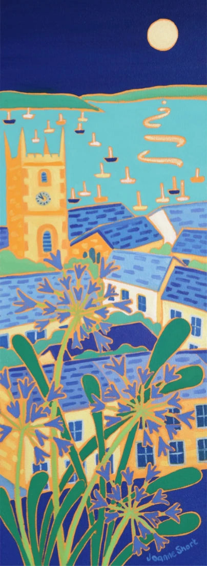 Signed Limited Edition Print by Cornish Artist Joanne Short. 'Shimmering Moonlight, Falmouth'. Cornwall Art Gallery Print. Joanne Short
