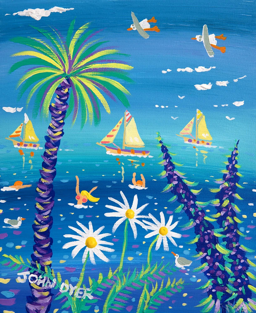 John Dyer Painting. Swooping, Sailing and Swimming John Dyer