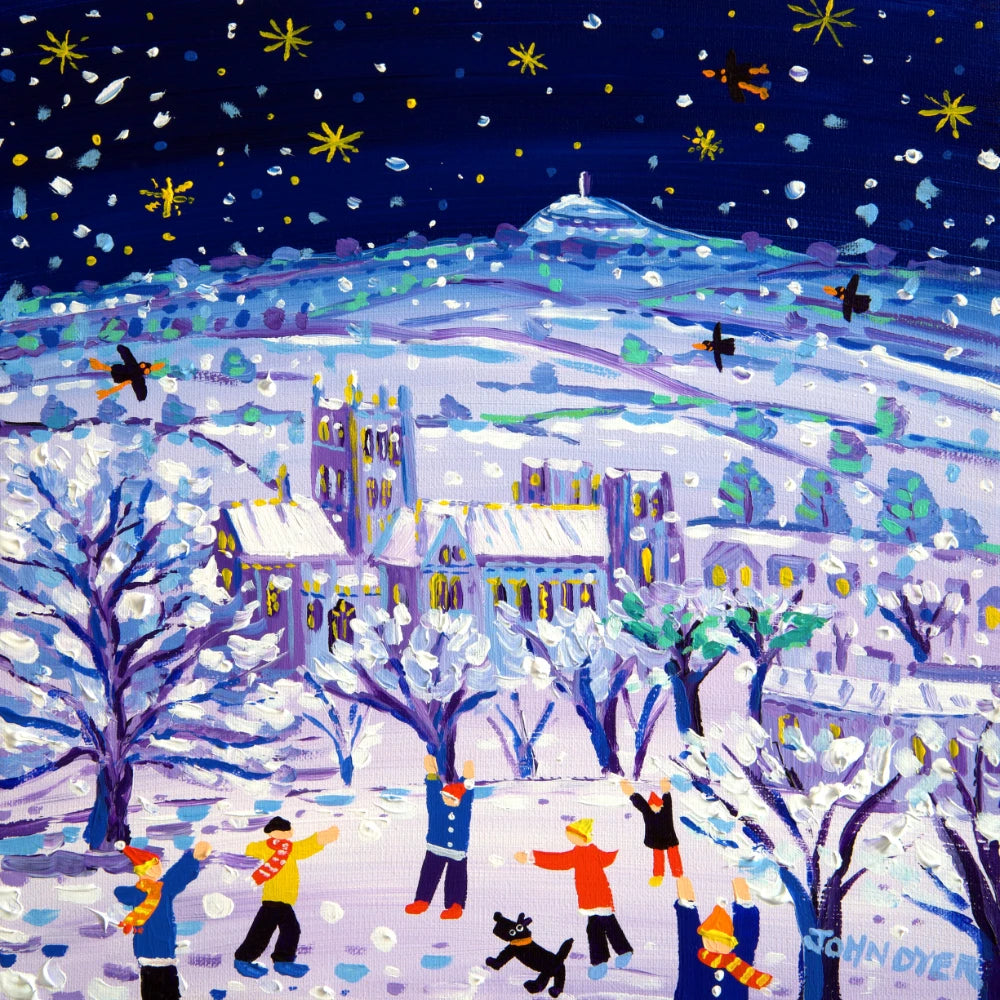 Signed Limited Edition Print by John Dyer. 'Little Stars and Snowflakes, Wells'. Somerset Art Print John Dyer