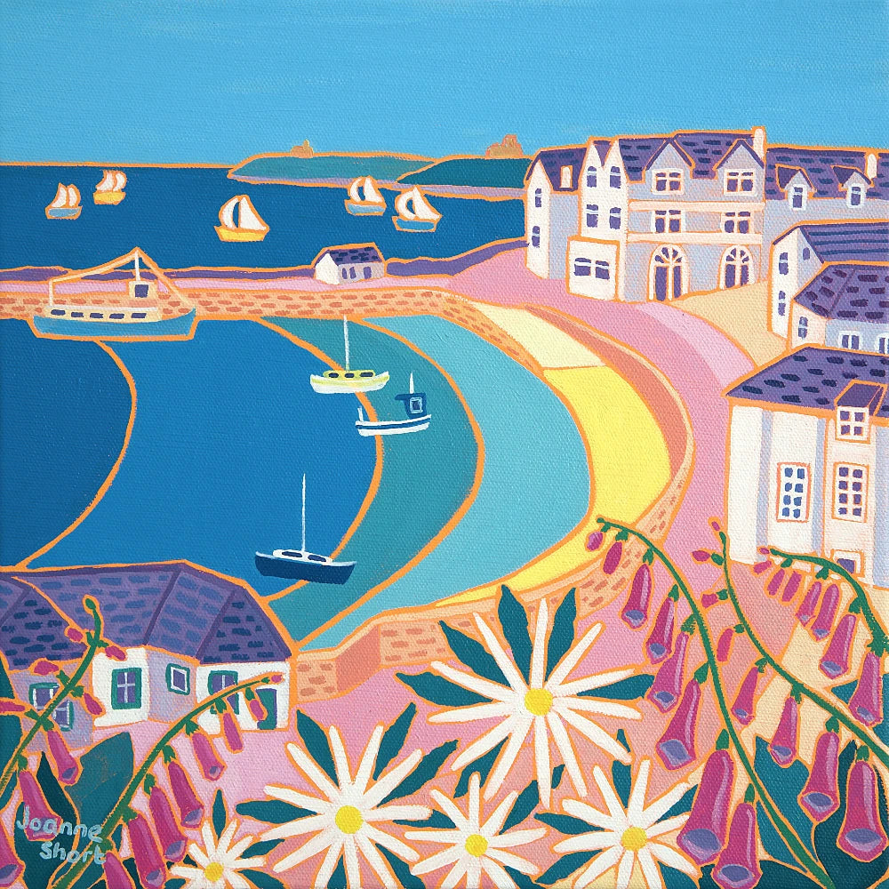Joanne Short Painting. Incoming Tide, St Mawes. 12 x 12 inches oil on canvas Joanne Short