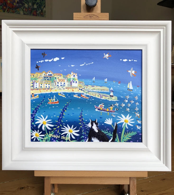 John Dyer Painting. Waiting for the Catch, St Ives John Dyer