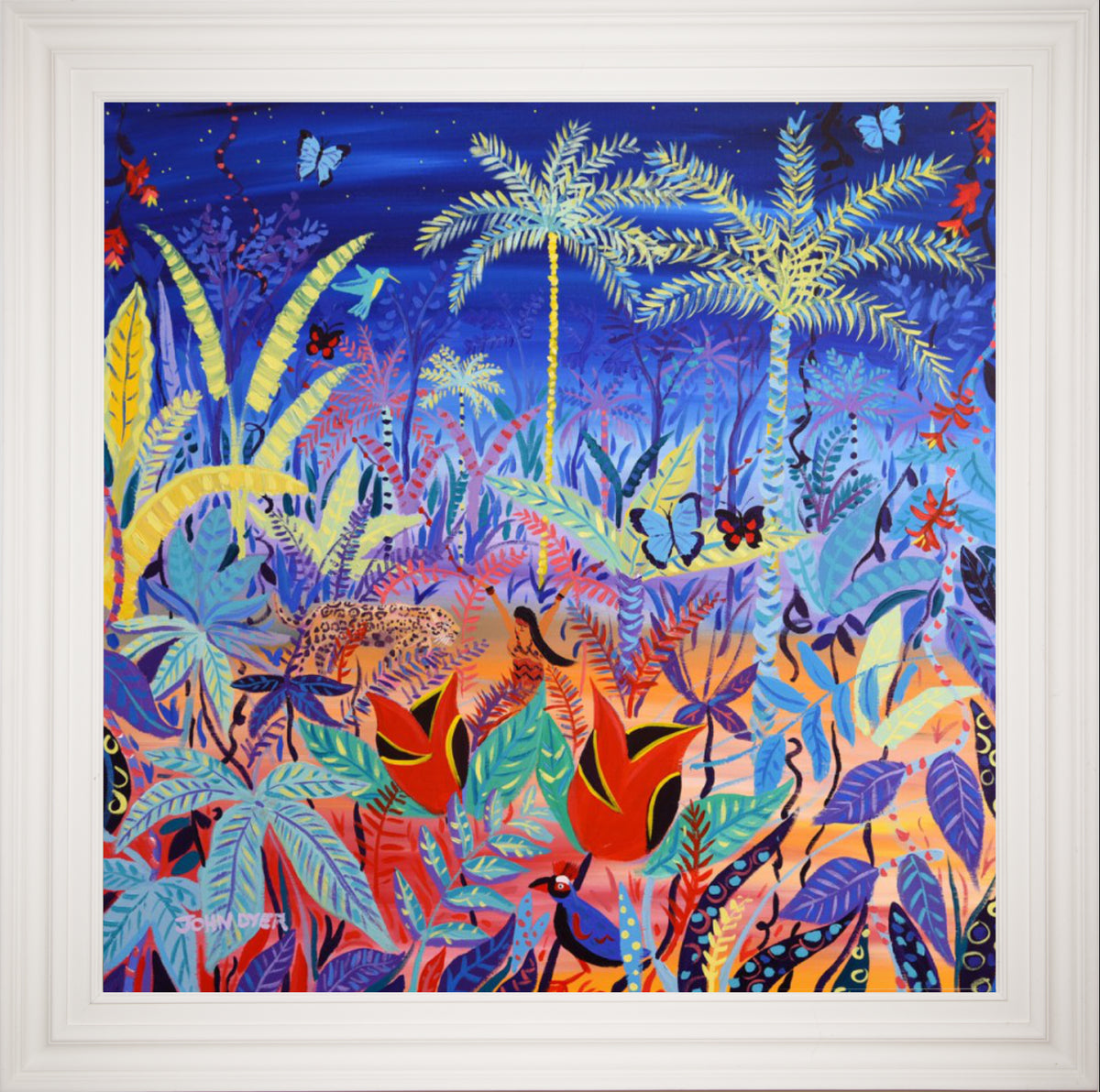 Original Painting by John Dyer. 'Rare - Spiritual Rebirth'. Amazon Rainforest Spirit Painting inspired by the Yawanawá Tribe. Eden Project Artist in Residence