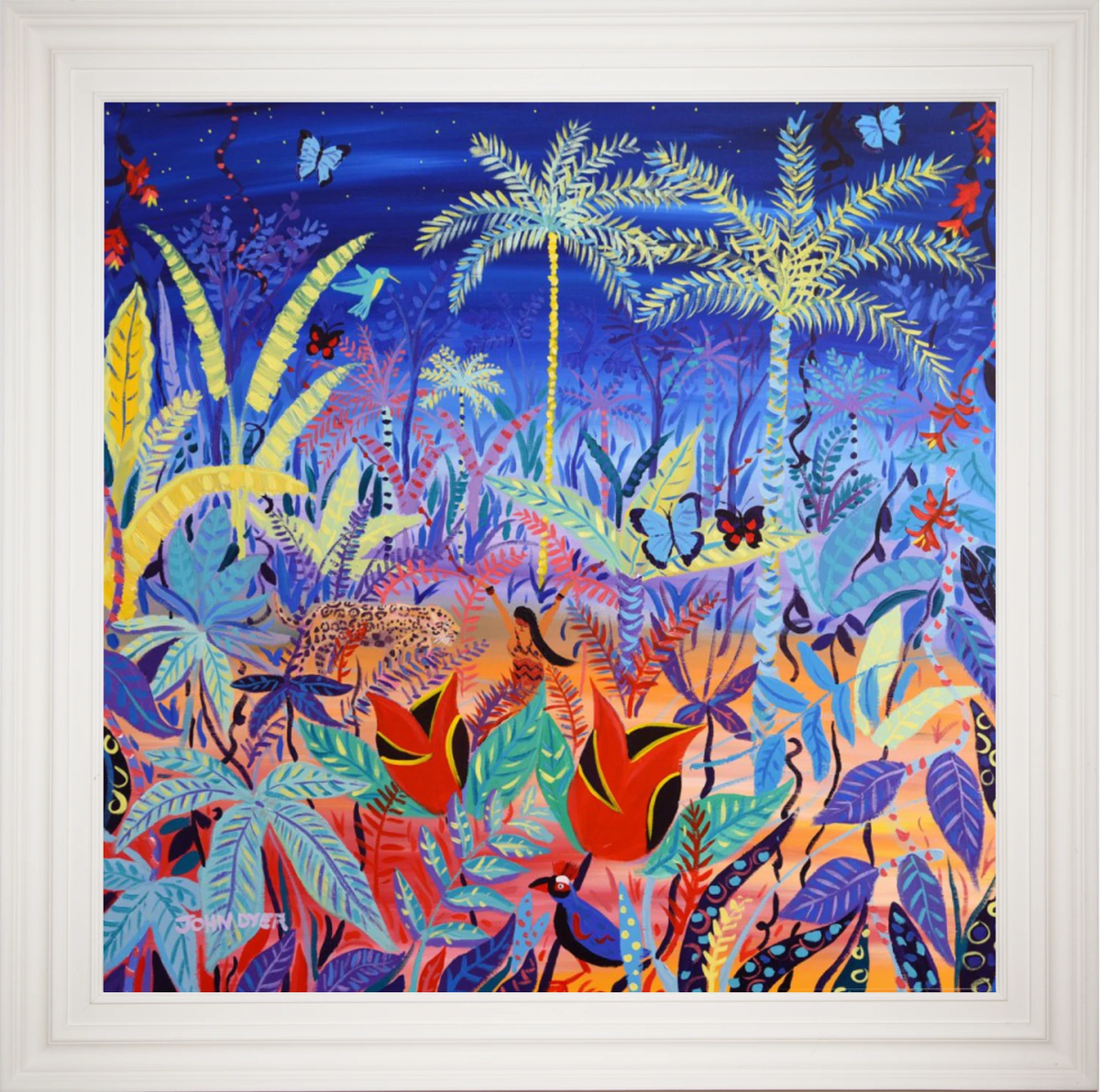 Original Painting by John Dyer. 'Rare - Spiritual Rebirth'. Amazon Rainforest Spirit Painting inspired by the Yawanawá Tribe. Eden Project Artist in Residence John Dyer