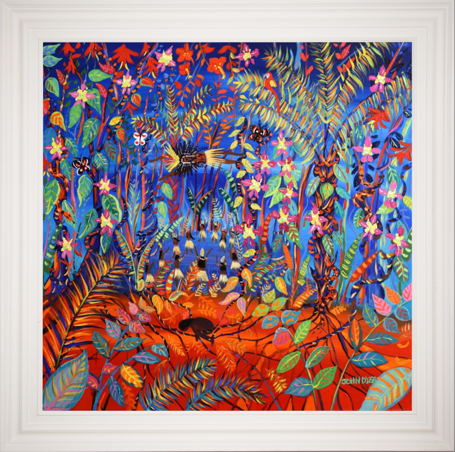 Original Painting by John Dyer. The Creation of Uni (Ayahuasca). Painting inspired by the Yawanawá Tribe. Amazon Rainforest.