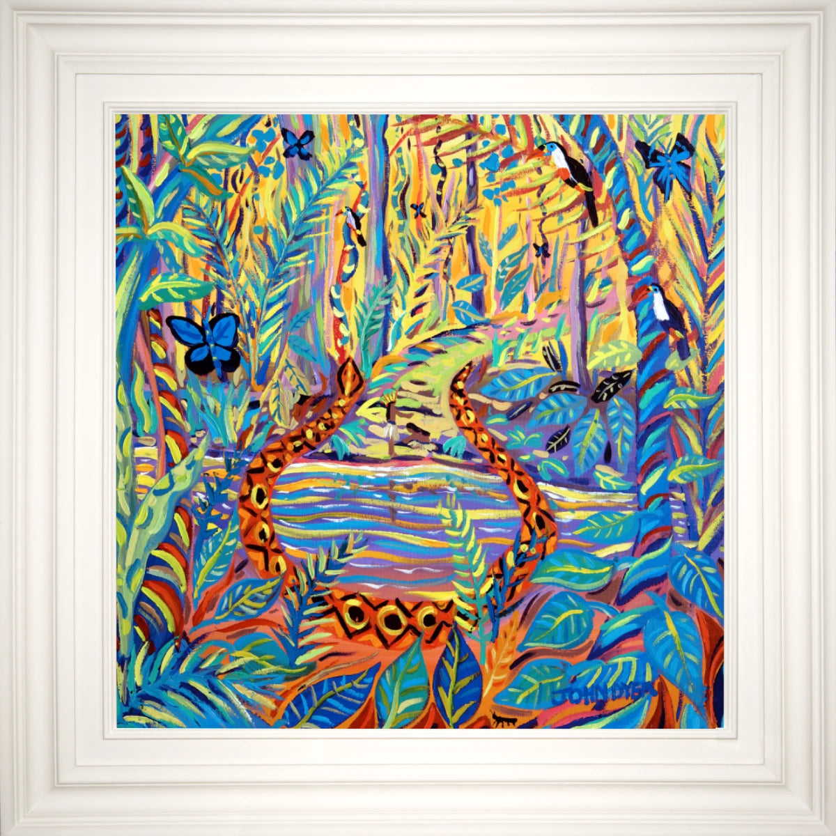 John Dyer Painting. The Healing Shaman, Yawanawá Tribe, Amazon Rainforest John Dyer