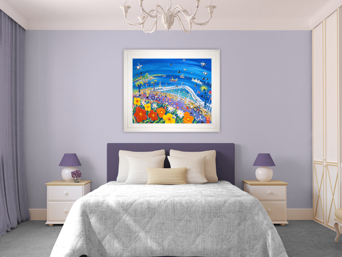 John Dyer Painting. A Day at the Bathing Pool, Penzance