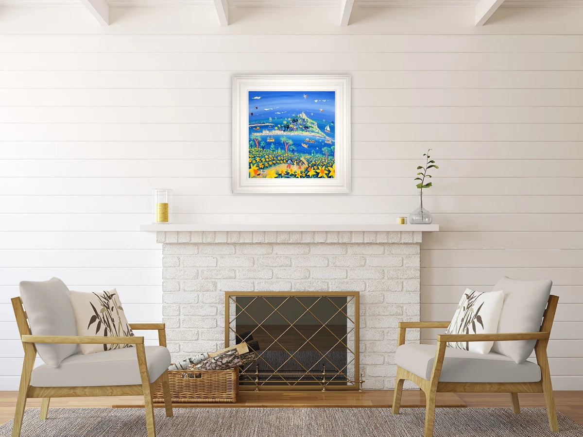John Dyer Painting. Spring Daffodils, Mount’s Bay. John Dyer