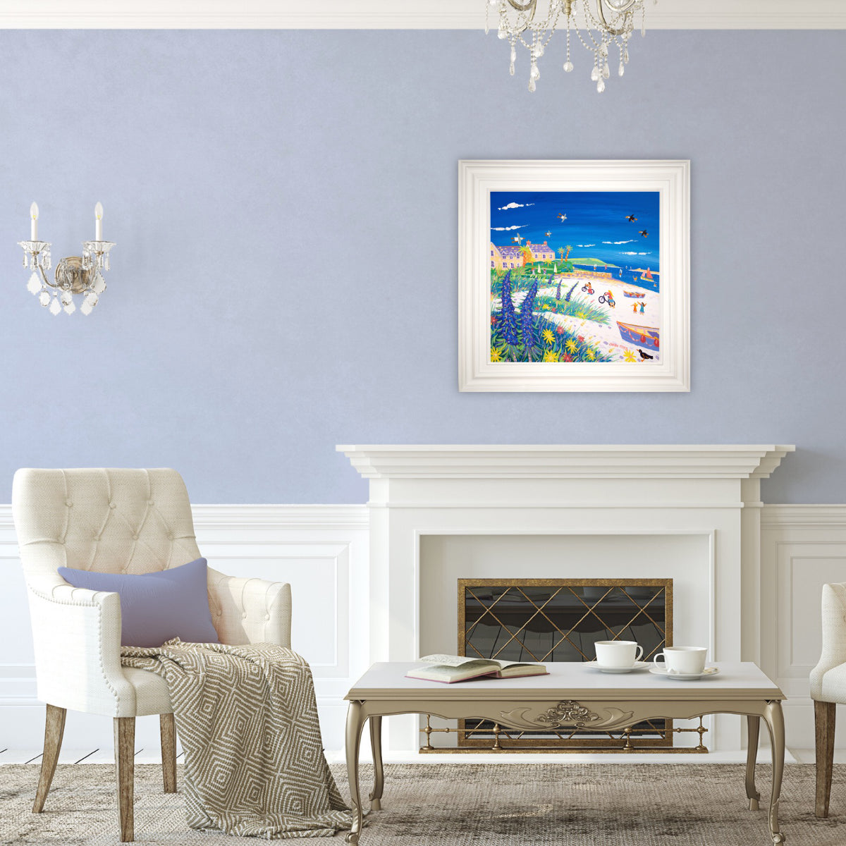 John Dyer Painting. Seaside Holiday, Tresco