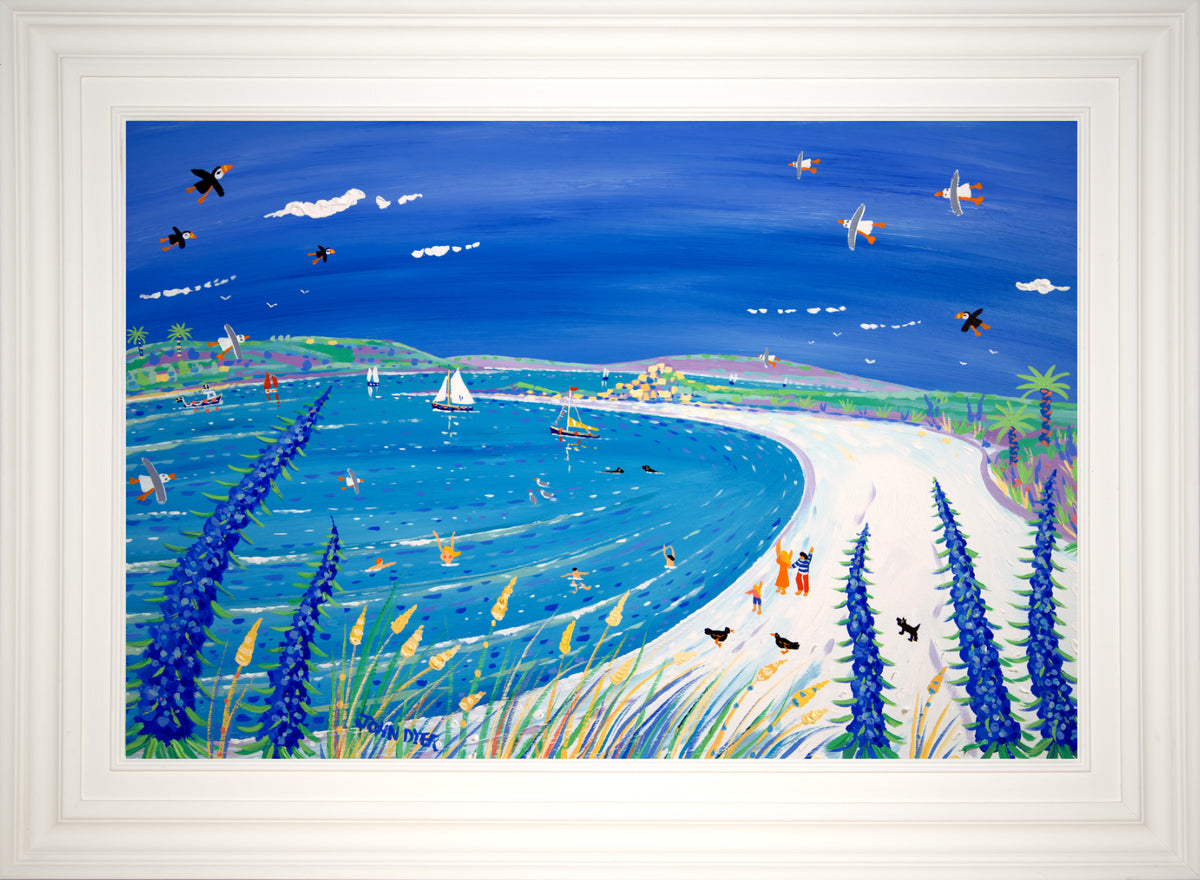 Painting by John Dyer. Island Life, Pentle Bay, Tresco