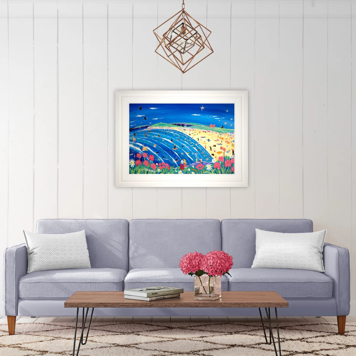 Painting by John Dyer. Cornish Holiday, Fistral Beach, Newquay John Dyer