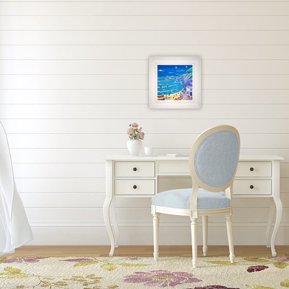 John Dyer Painting. High Tide,Trevaunance Cove