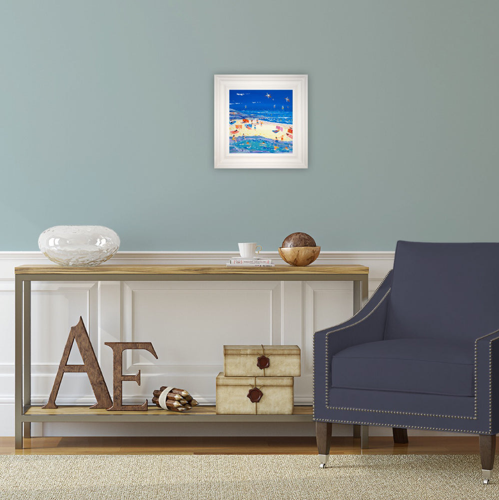 John Dyer Painting. Rock Pool Days at Treyarnon Bay