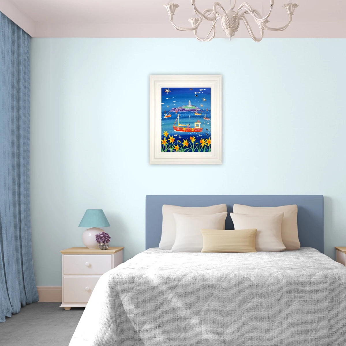 John Dyer Painting. Sea of Love, Godrevy John Dyer