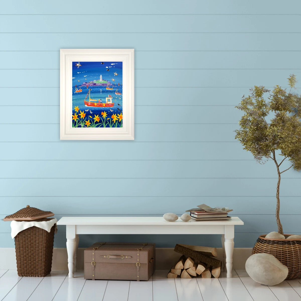 John Dyer Painting. Sea of Love, Godrevy John Dyer