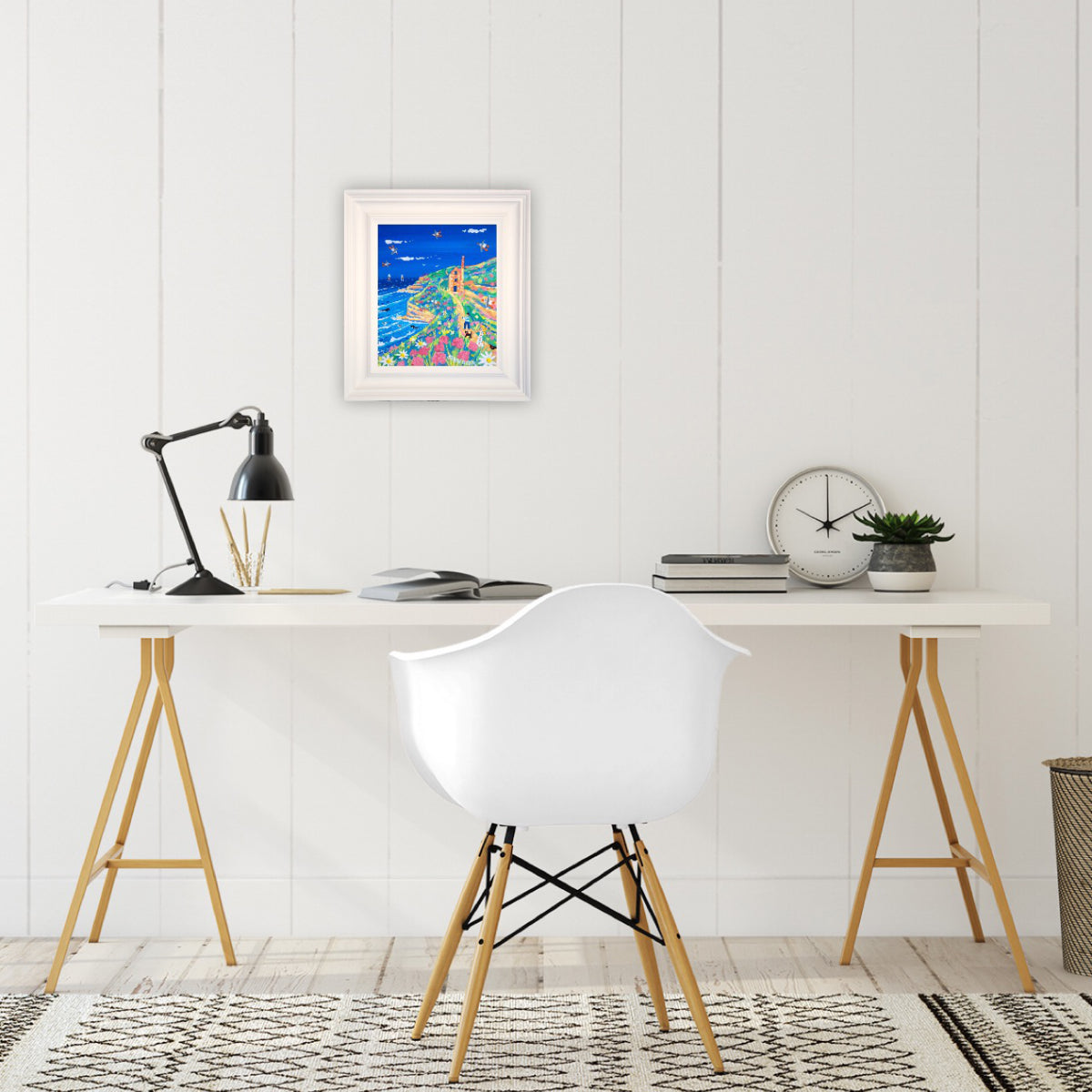 John Dyer Painting. Cliff Walk, Chapel Porth