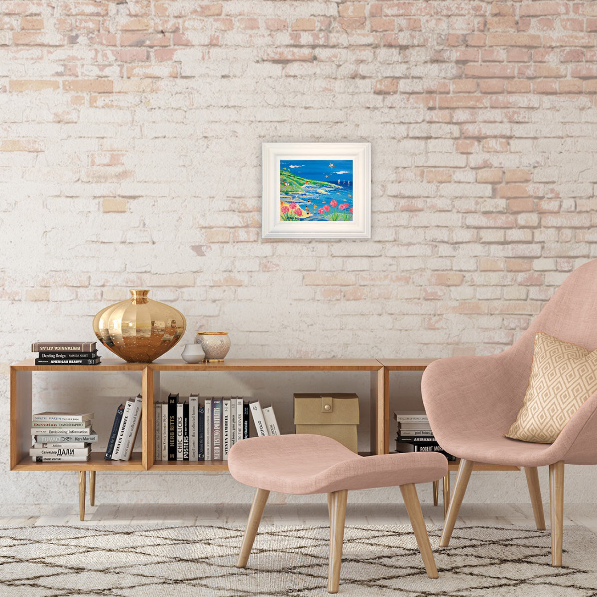 John Dyer Painting. Splashing about in Prussia Cove