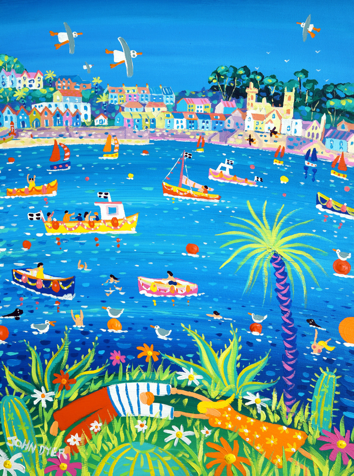 John Dyer Painting. Fowey River Lovers