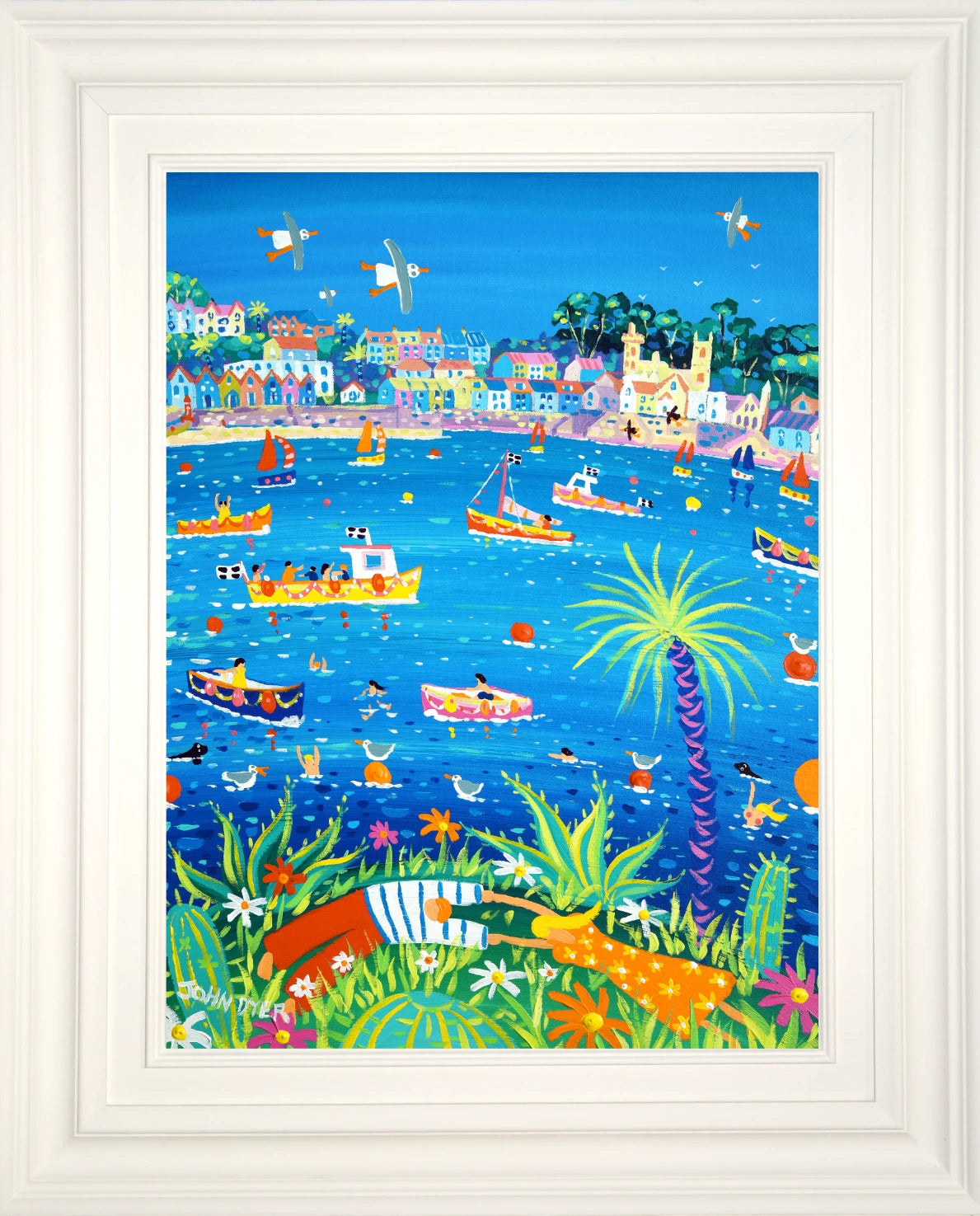 John Dyer Painting. Fowey River Lovers John Dyer
