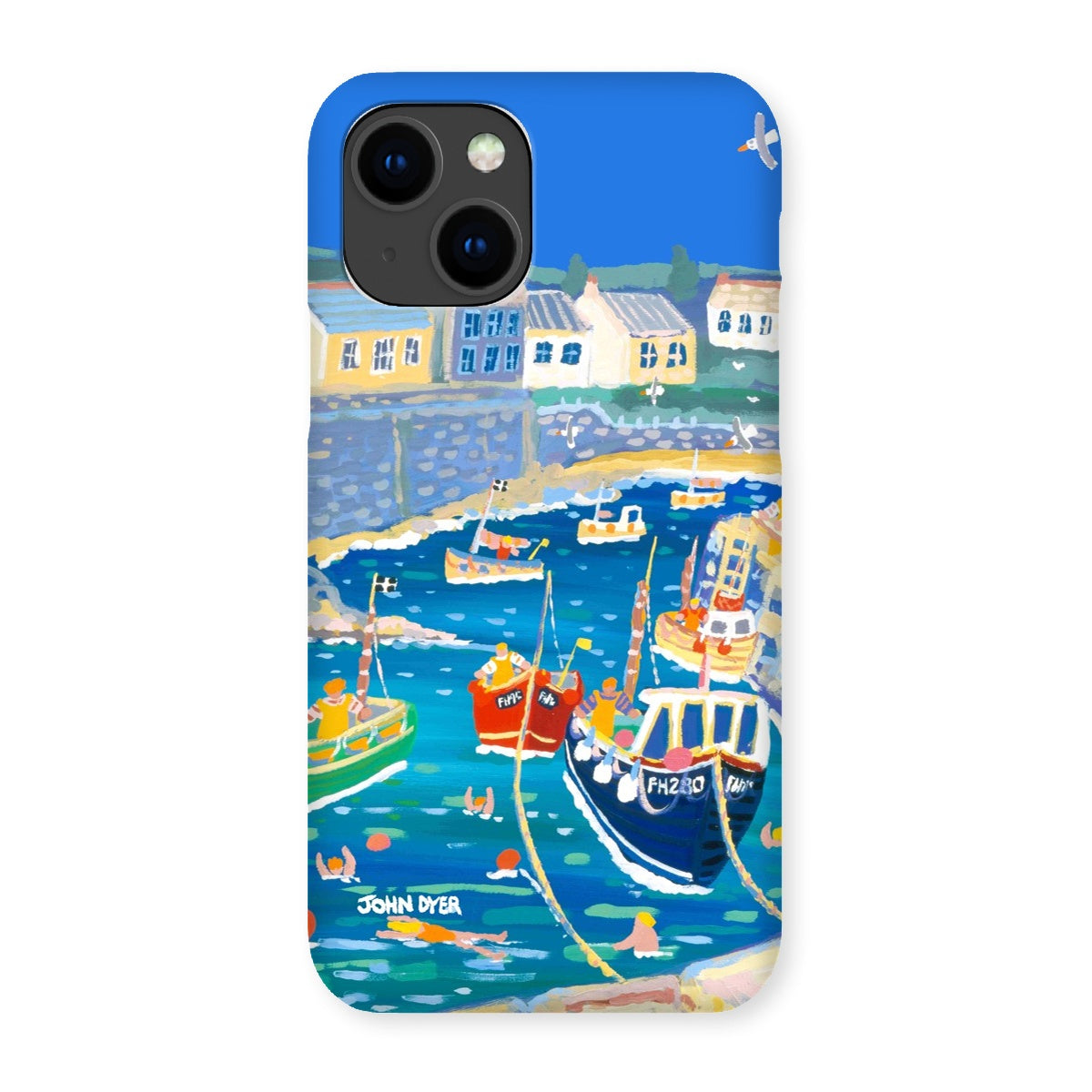 Snap Art Phone Case. Coverack Harbour. Artist John Dyer. Cornwall Art Gallery John Dyer