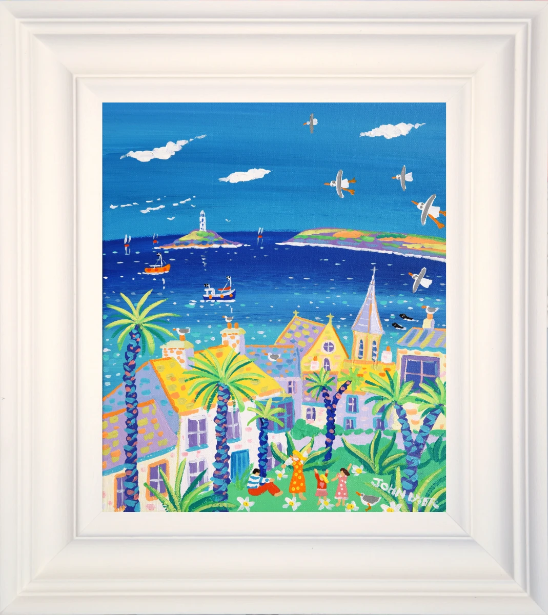 John Dyer Painting. View to the Lighthouse, St Ives John Dyer