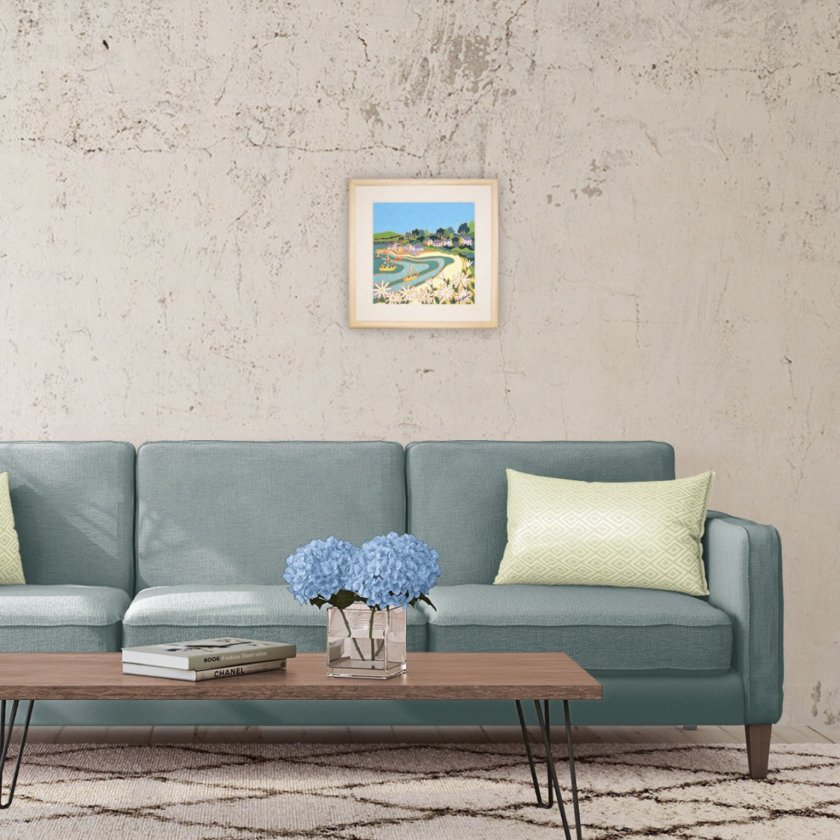 Joanne Short Painting. Incoming Tide, Rock.