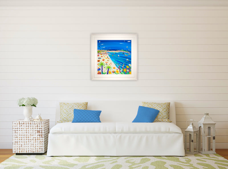 John Dyer Painting. Summer Fun on Porthminster Beach, St Ives