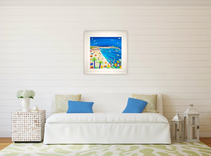John Dyer Painting. Summer Fun on Porthminster Beach, St Ives John Dyer