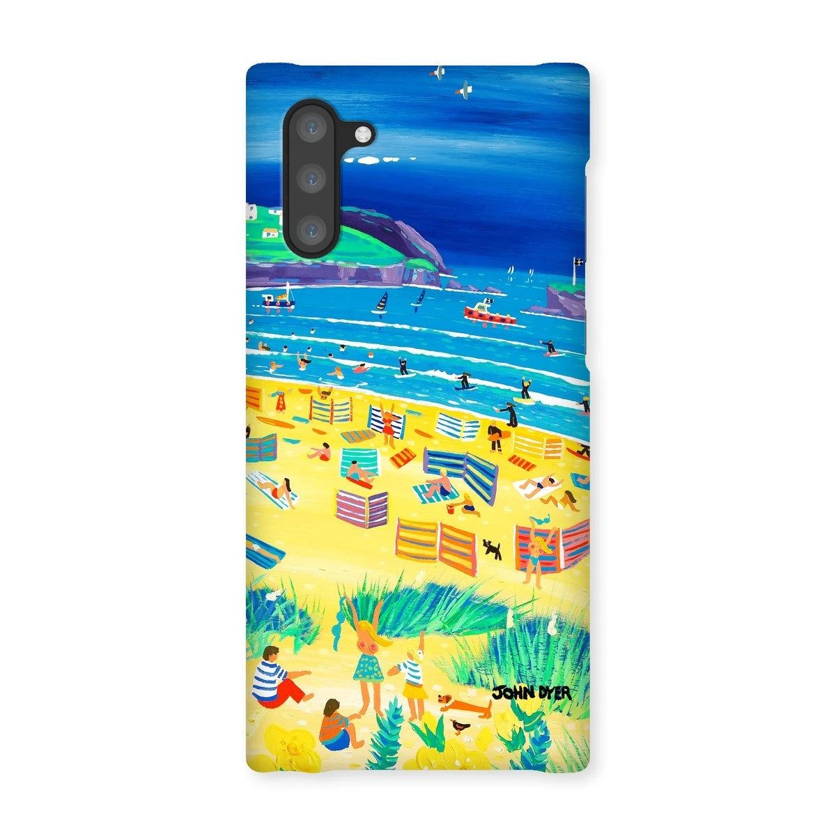 Snap Art Phone Case. Perranporth Beach. Artist John Dyer. Cornwall Art Gallery John Dyer