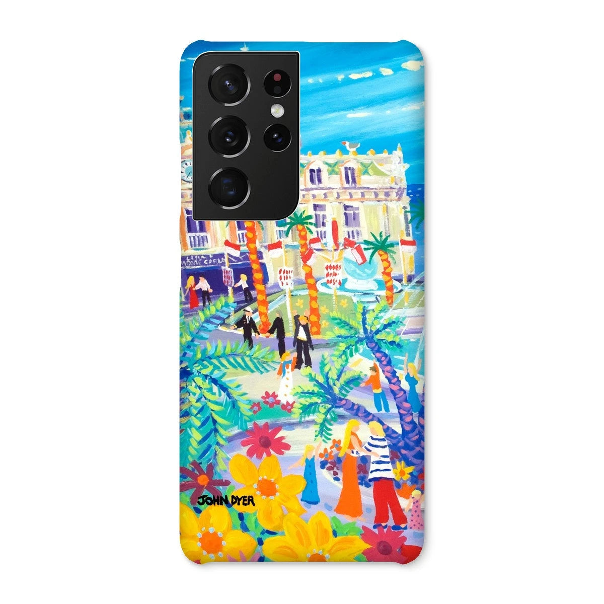 Snap Art Phone Case. Casino Square, Monaco. Artist John Dyer. Cornwall Art Gallery John Dyer