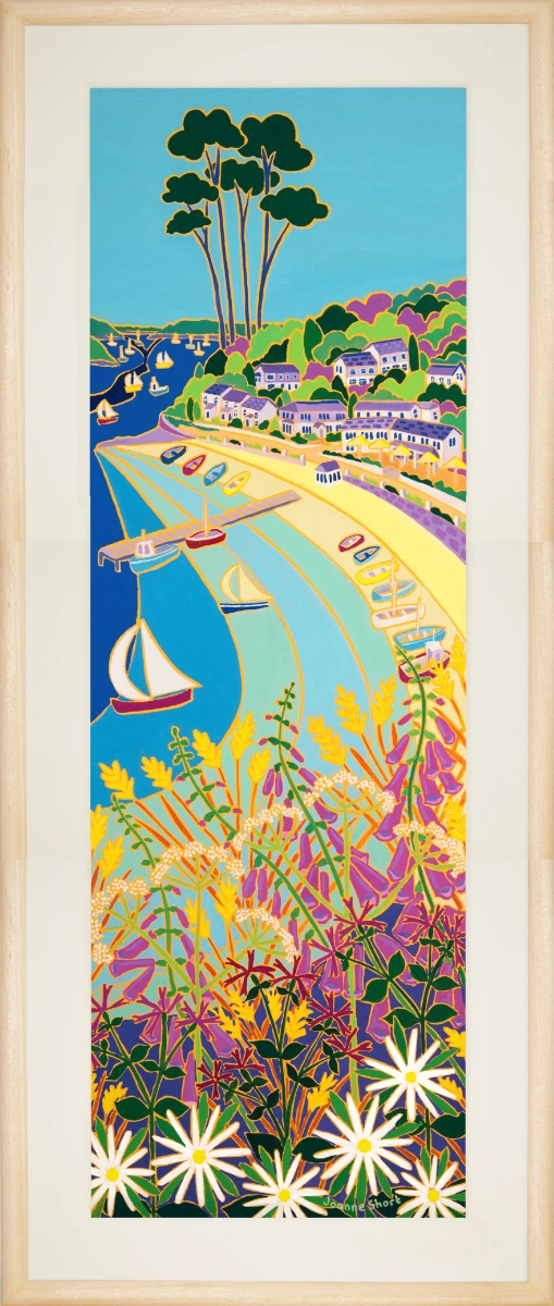 Original Painting by Joanne Short. Daisies and Dinghies, Helford Passage Joanne Short