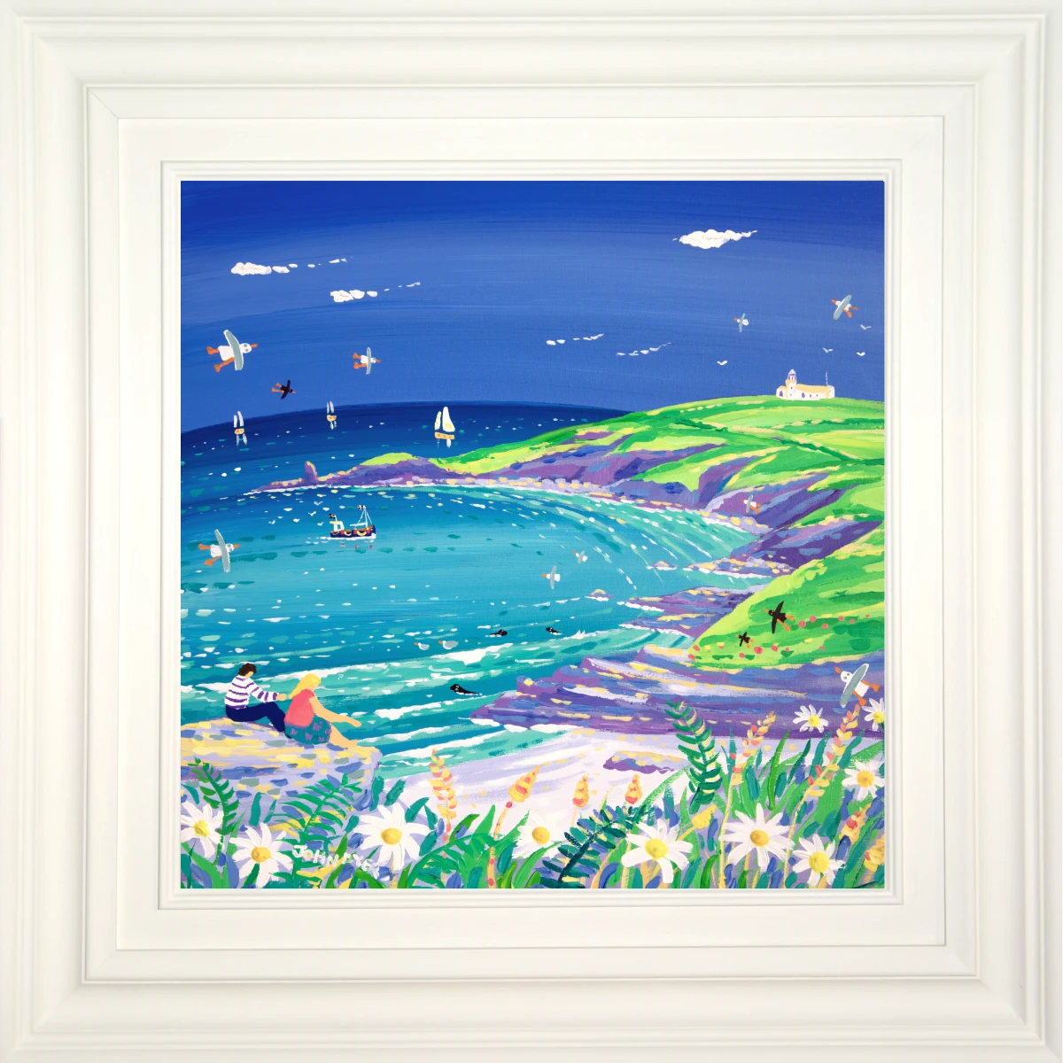John Dyer Painting. The Sound of the Sea, Housel Bay John Dyer