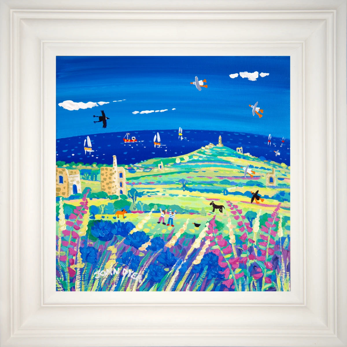 John Dyer Painting. Walking to Carn Brea, Cornwall. John Dyer