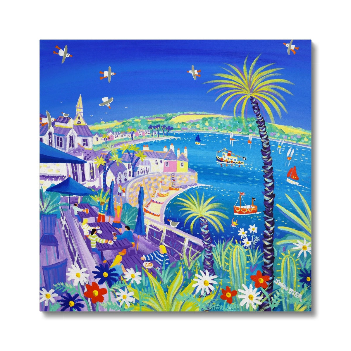 Teatime Treats at the Tresanton Hotel, St Mawes. Canvas Art Print by John Dyer