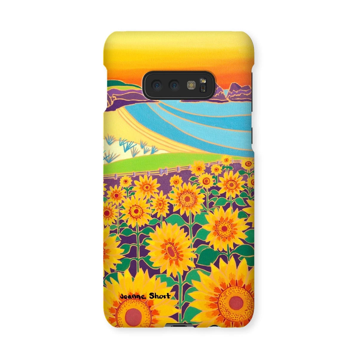 Snap Art Phone Case. Sunflowers, Holywell Bay. Artist Joanne Short. Cornwall Art Gallery Joanne Short