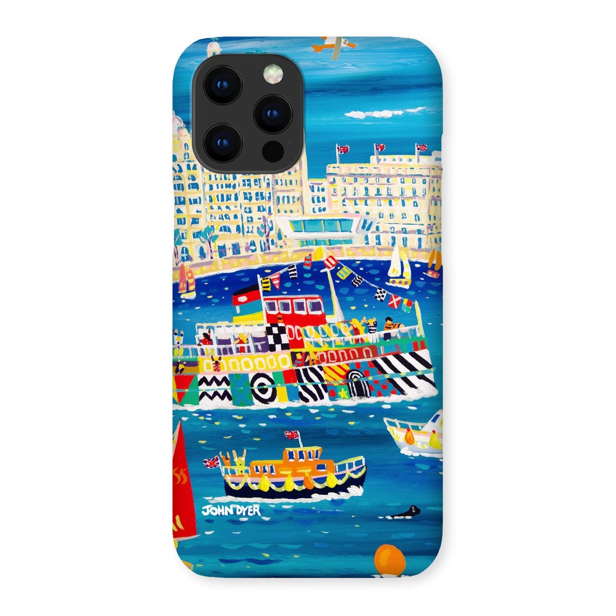 Snap Art Phone Case. Liverpool Mersey River Dazzle Ferry. Artist John Dyer. Cornwall Art Gallery