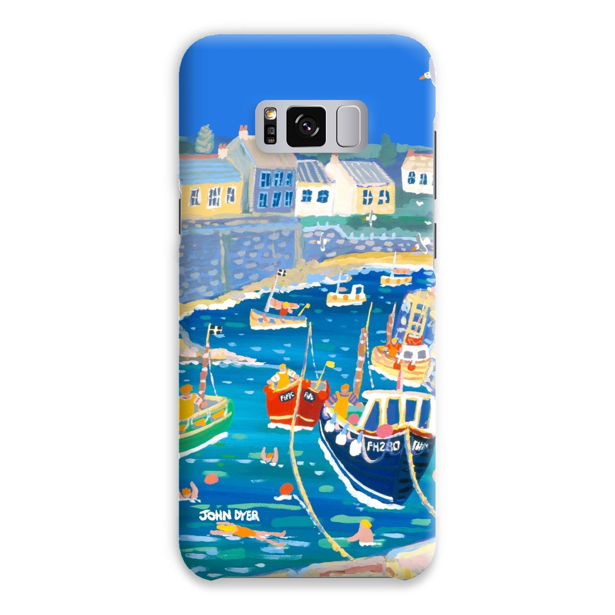 Snap Art Phone Case. Coverack Harbour. Artist John Dyer. Cornwall Art Gallery