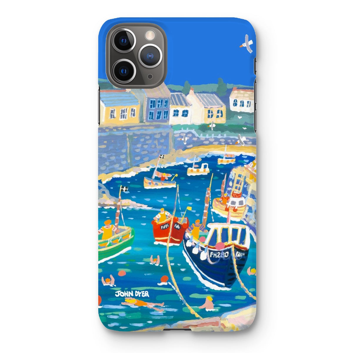 Snap Art Phone Case. Coverack Harbour. Artist John Dyer. Cornwall Art Gallery