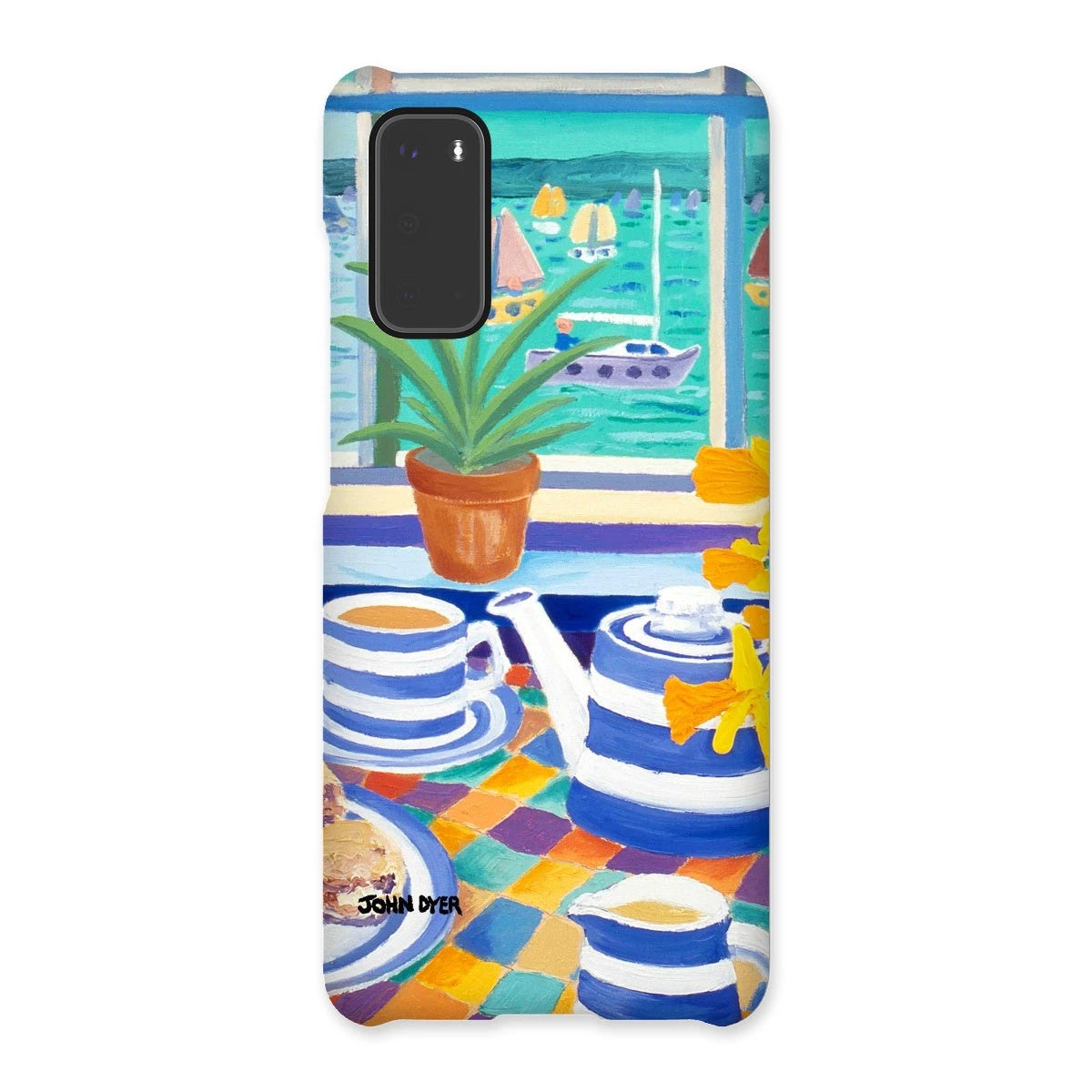 Snap Art Phone Case. Cornishware. Artist John Dyer. Cornwall Art Gallery John Dyer