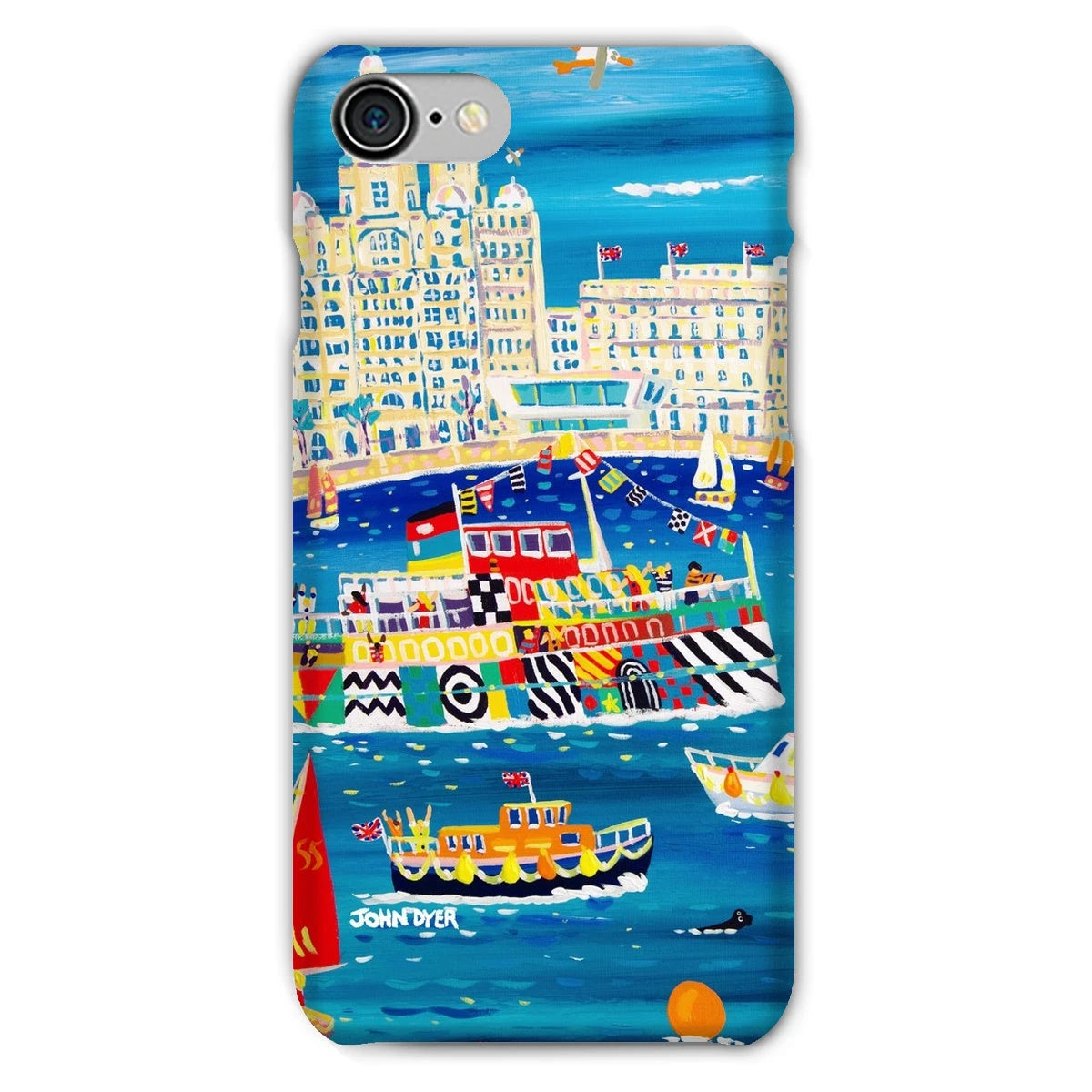 Snap Art Phone Case. Liverpool Mersey River Dazzle Ferry. Artist John Dyer. Cornwall Art Gallery John Dyer
