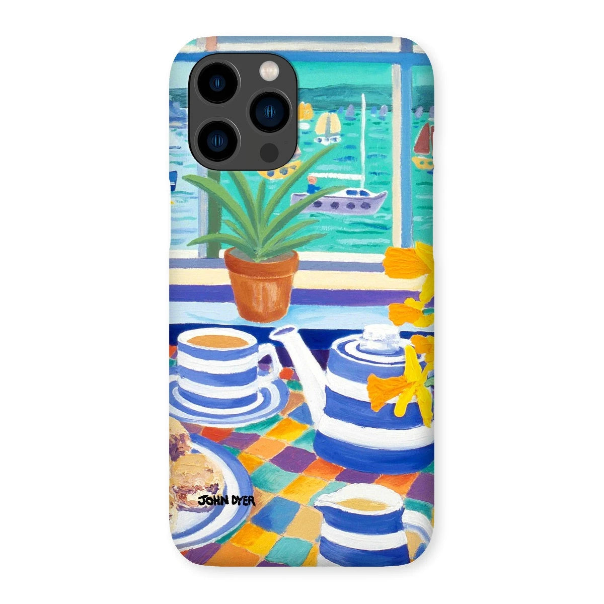 Snap Art Phone Case. Cornishware. Artist John Dyer. Cornwall Art Gallery John Dyer