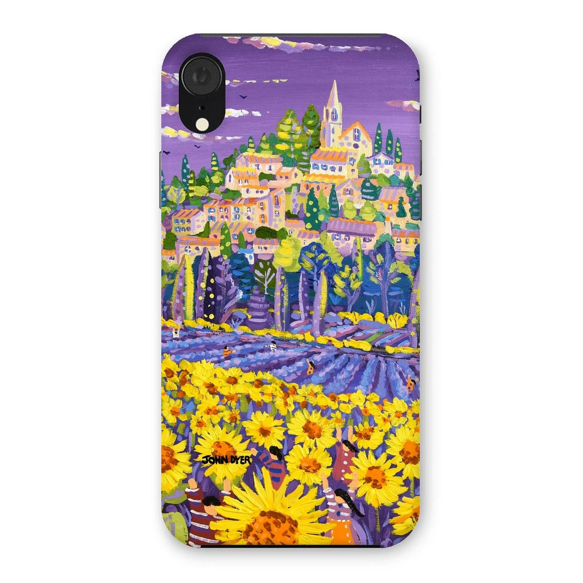 Snap Art Phone Case. Lavender & Sunflower Pickers, Provence, France. Artist John Dyer. Cornwall Art Gallery. John Dyer