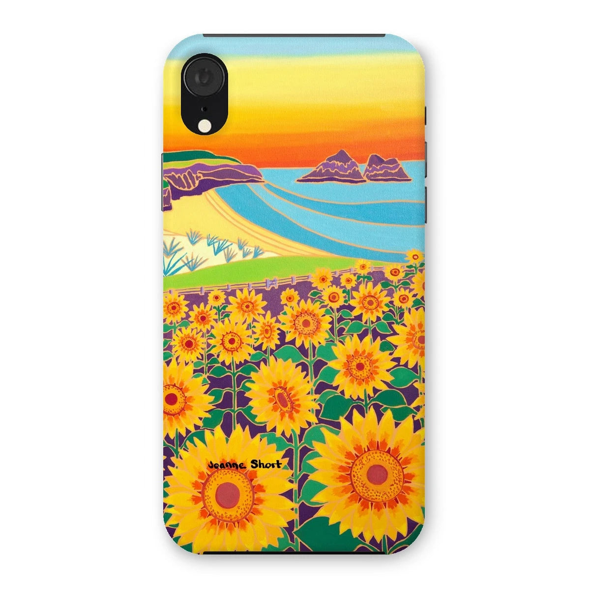 Snap Art Phone Case. Sunflowers, Holywell Bay. Artist Joanne Short. Cornwall Art Gallery Joanne Short