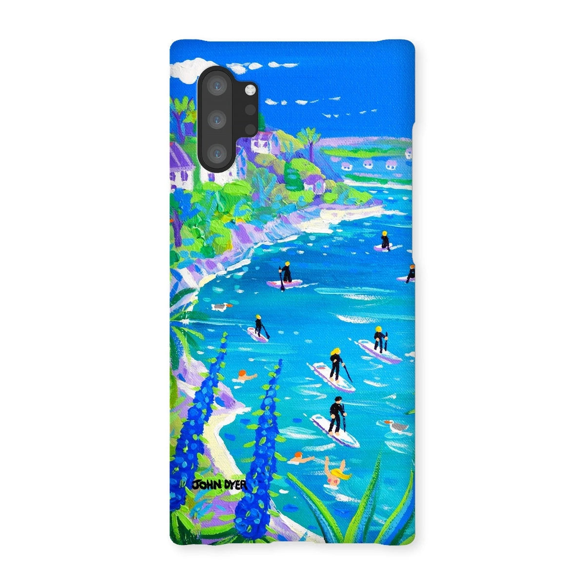 Snap Art Phone Case. SUP Paddleboarding, Gannel Estuary, Newquay. Artist John Dyer. Cornwall Art Gallery John Dyer