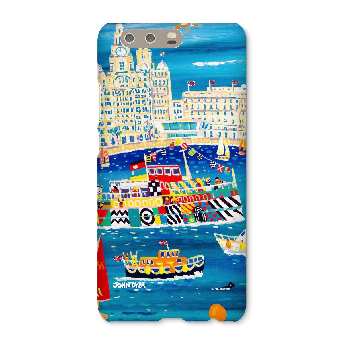 Snap Art Phone Case. Liverpool Mersey River Dazzle Ferry. Artist John Dyer. Cornwall Art Gallery
