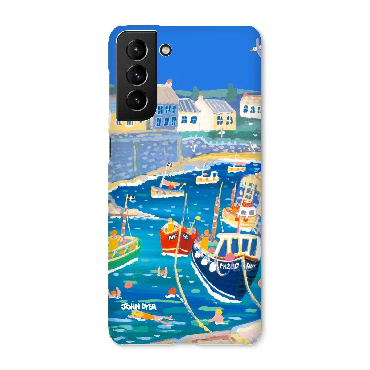 Snap Art Phone Case. Coverack Harbour. Artist John Dyer. Cornwall Art Gallery John Dyer