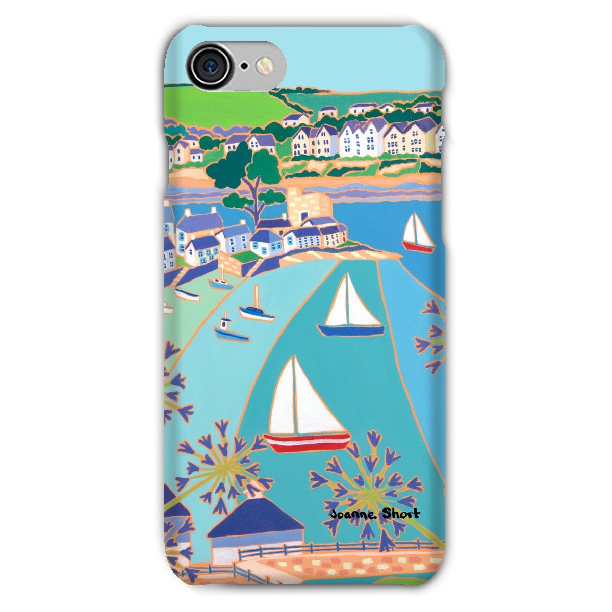Snap Art Phone Case. Polruan & Fowey River. Artist Joanne Short. Cornwall Art Gallery