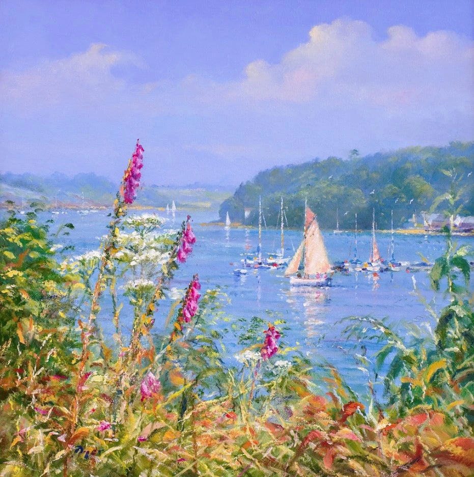 Signed Limited Edition Print. Early Summer Helford. By Ted Dyer